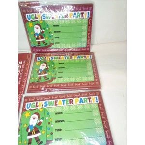 Ugly Sweater Party Invitations. 10 Per Package  5in. x7in. 3 packs